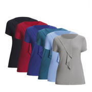 NNT Womens Soft Jersey S/S Round Neck T- Top Blouse Relaxed Fit CATU64- Bannav S Bannav LLC