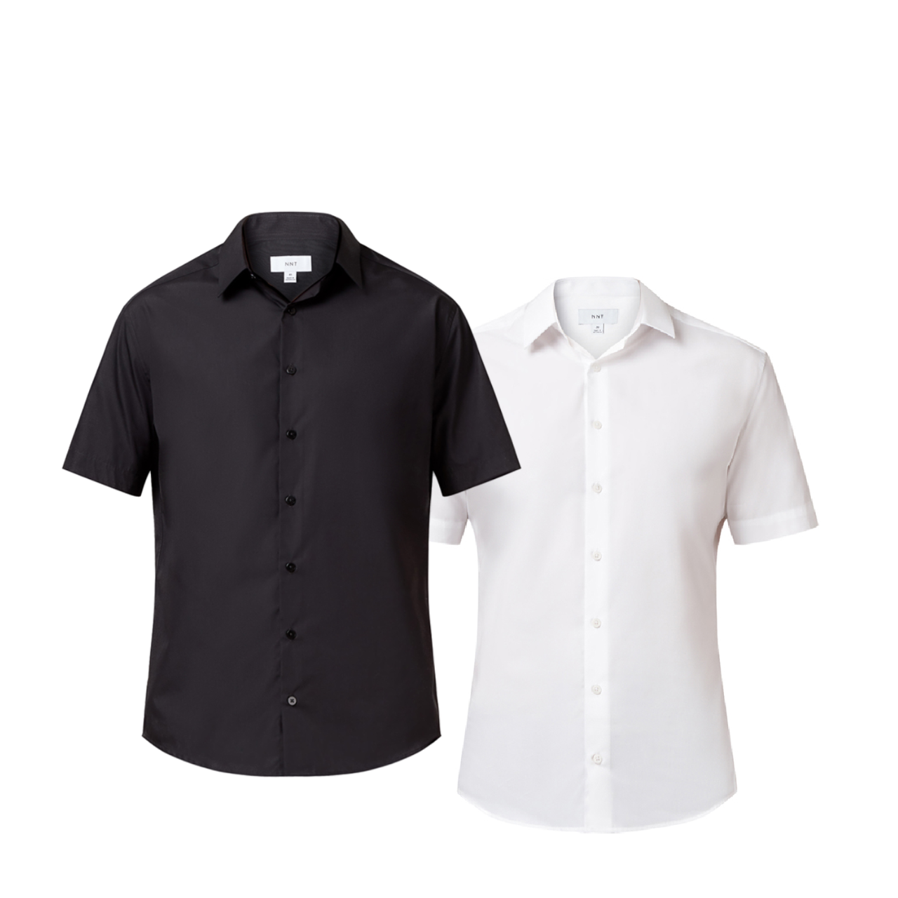 NNT Mens Business Shirt Poplin Short Sleeve Cotton Blend Formal Shirt CATJ8X- Bannav S Bannav LLC