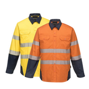 Portwest Mens PW3 Shirt Hi-Vis Tex Pro Reflective Lightweight Work Cotton PW372- Bannav S Bannav LLC