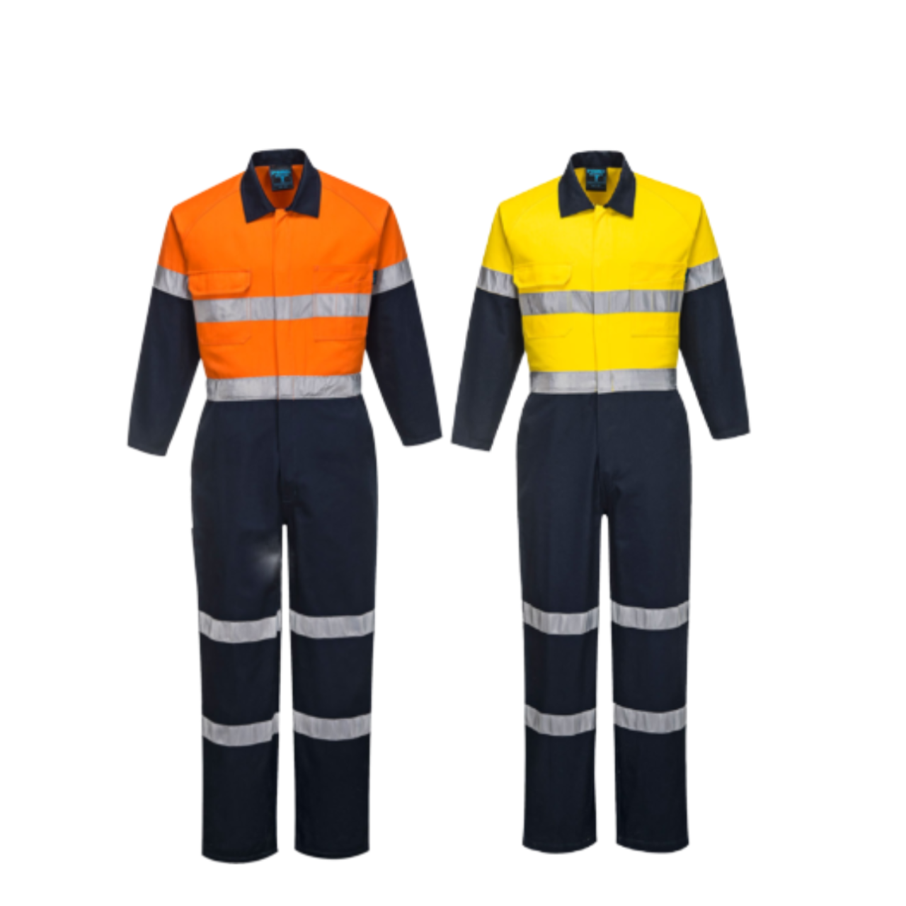 Portwest Mens Regular Weight Coverall Taped Reflective Overalls Cotton MA931- Bannav S Bannav LLC