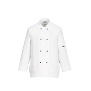 Portwest Rachel Ladies Chefs Jacket L/S White Mesh Air Long Sleeve Pocket C837- Bannav S Bannav LLC