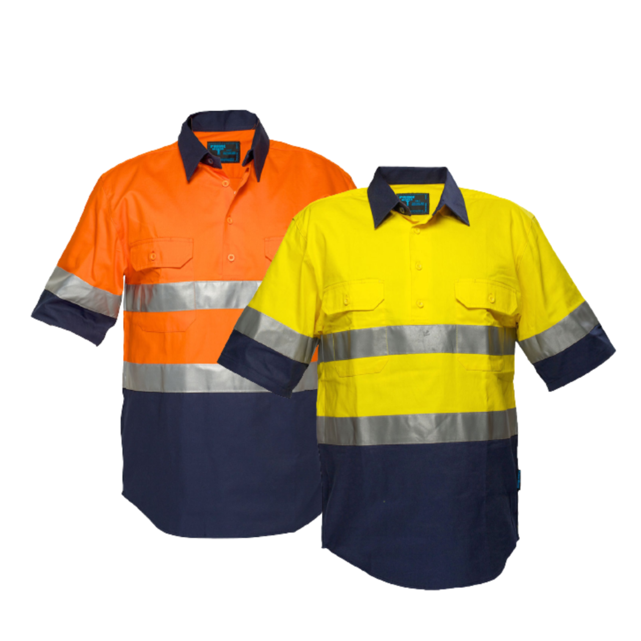 Portwest Hi-Vis Two Tone Regular Weight Short Sleeve Close Shirt Tape MC102- Bannav S Bannav LLC