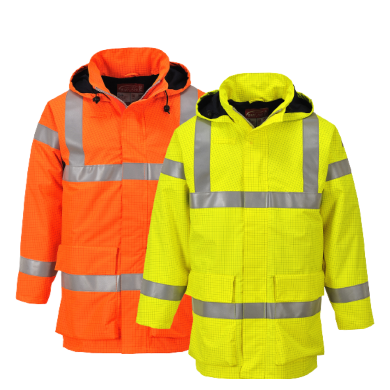 Portwest Mens Bizflame Rain Hi-Vis Multi Lite Jacket Flame Resistant Lining S774- Bannav S Bannav LLC