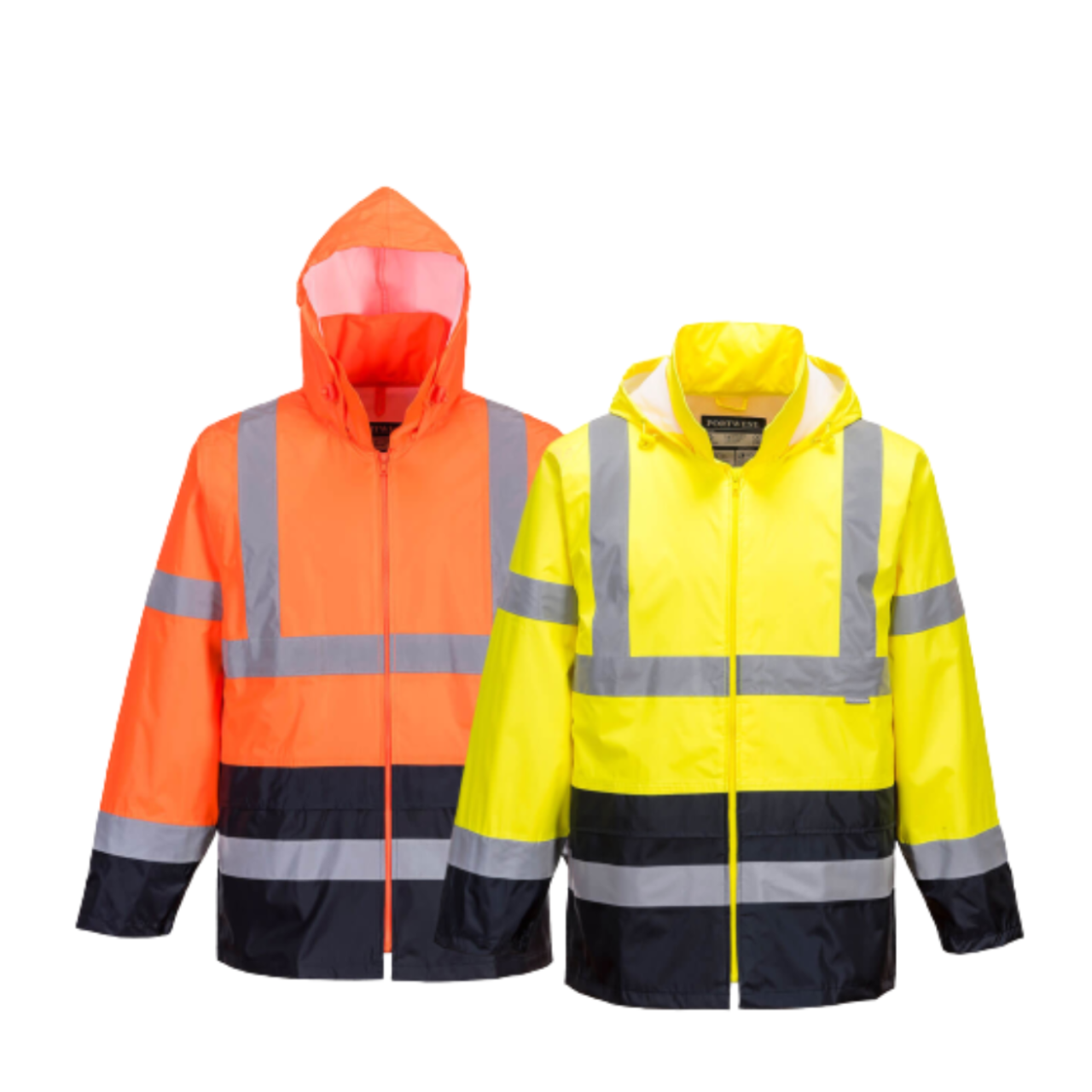 Portwest Mens Hi-Vis Classic Contrast Rain Jacket Reflective Work Safety H443- Bannav S Bannav LLC