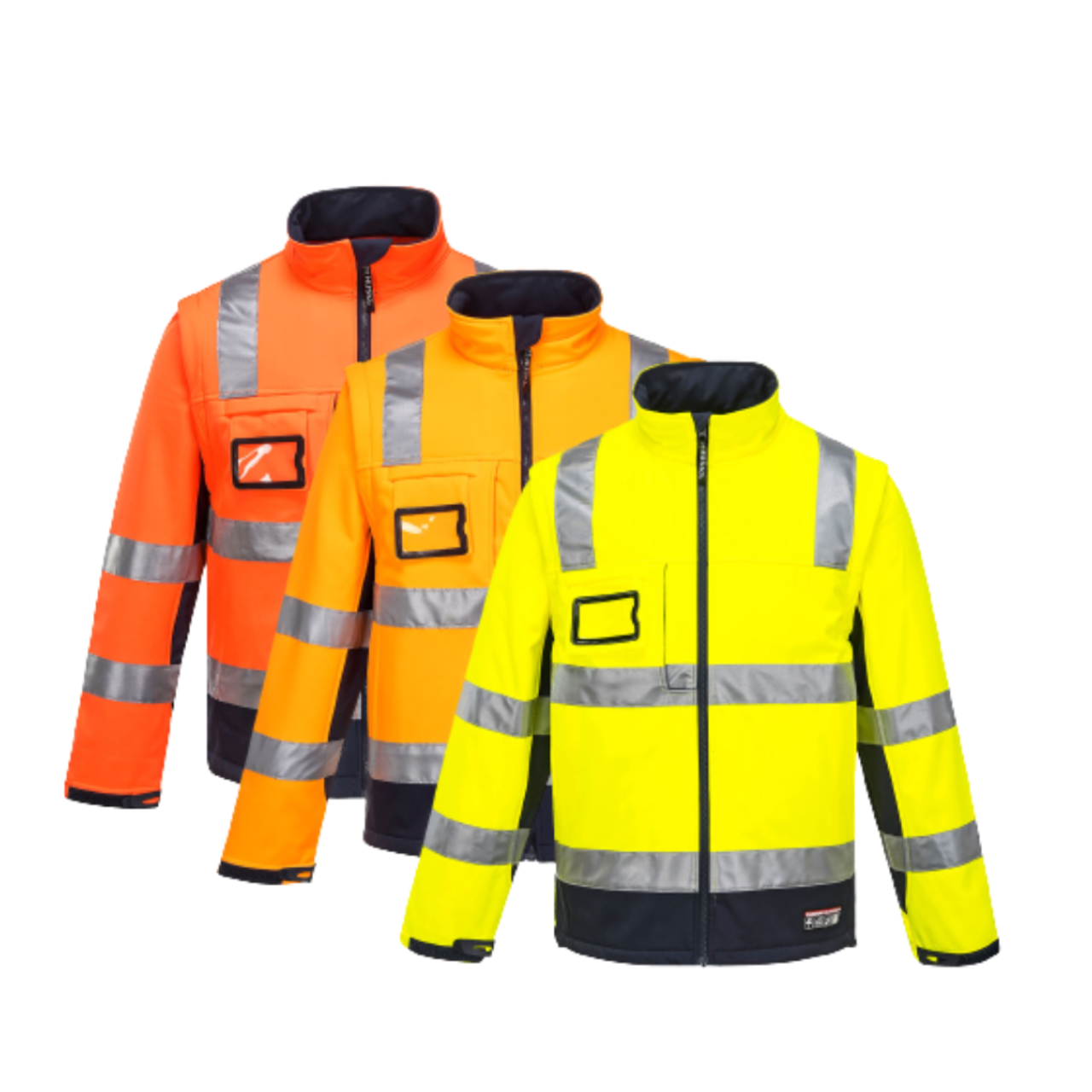 Portwest Mens Huski Chassis Jacket Softshell 2 in 1 Reflective Safety Tape K8074- Bannav S Bannav LLC