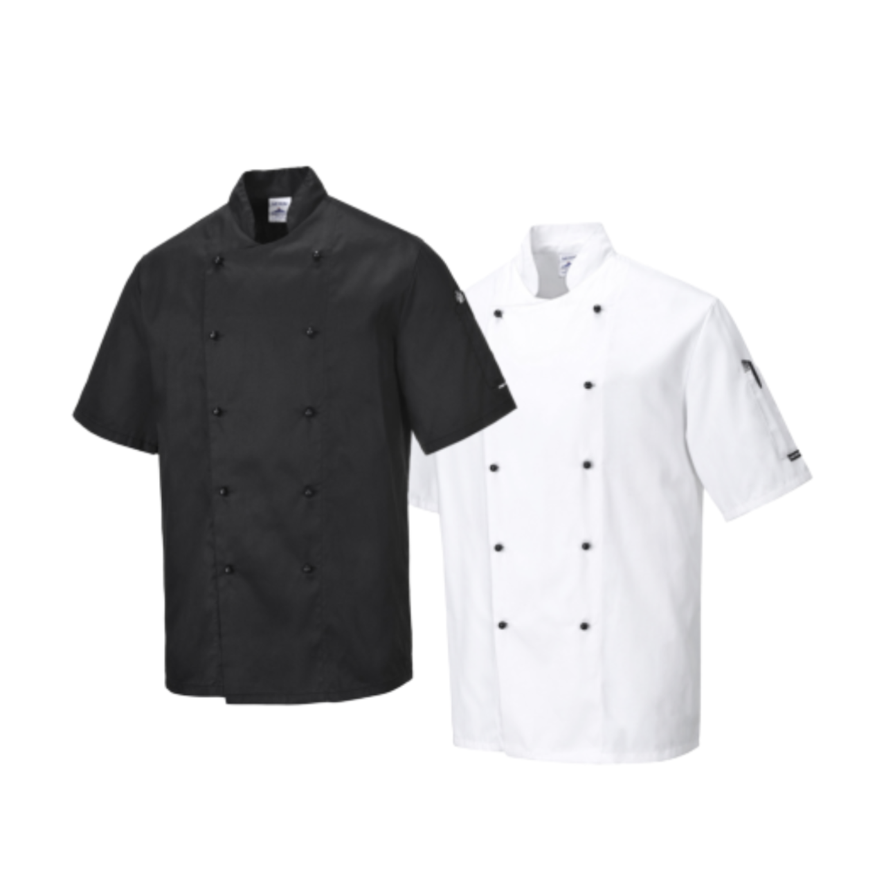 Portwest Mens Kent Chefs Jacket Mandarin Collar Durable Comfort Work C734- Bannav S Bannav LLC