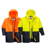 Portwest Mens Kimberley Lightweight Hi-Vis Rain Jacket Waterproof Safety MJ206- Bannav S Bannav LLC