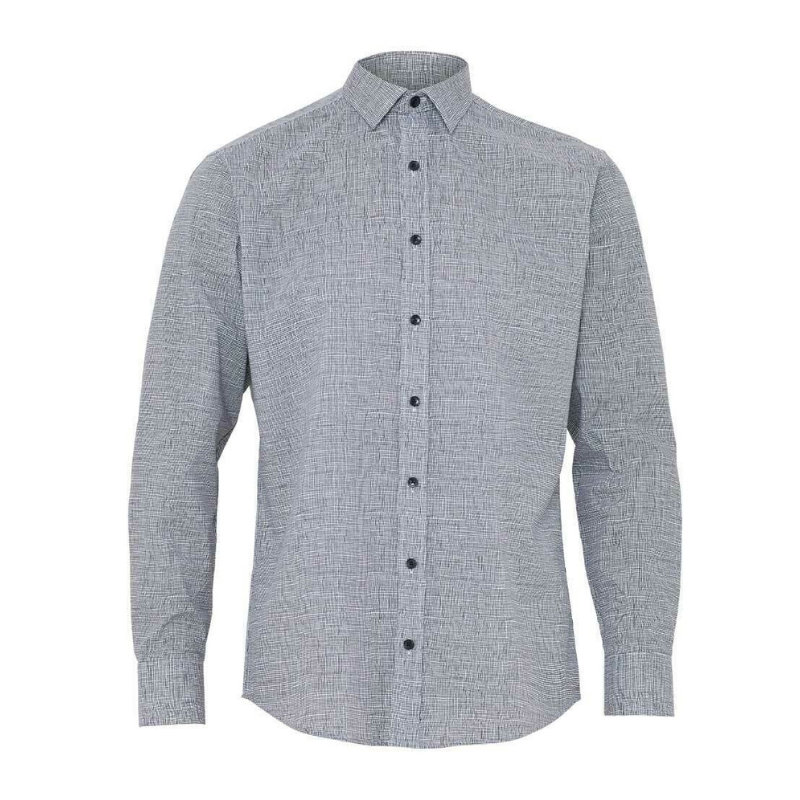 NNT Mens Avignon Abstract Stripe Long Sleeve Shirt Casual Fit Business CATJDC- Bannav S Bannav LLC