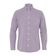 NNT Mens Avignon Gingham Checked Long Sleeve Shirt Casual Fit Business CATJDF- Bannav S Bannav LLC