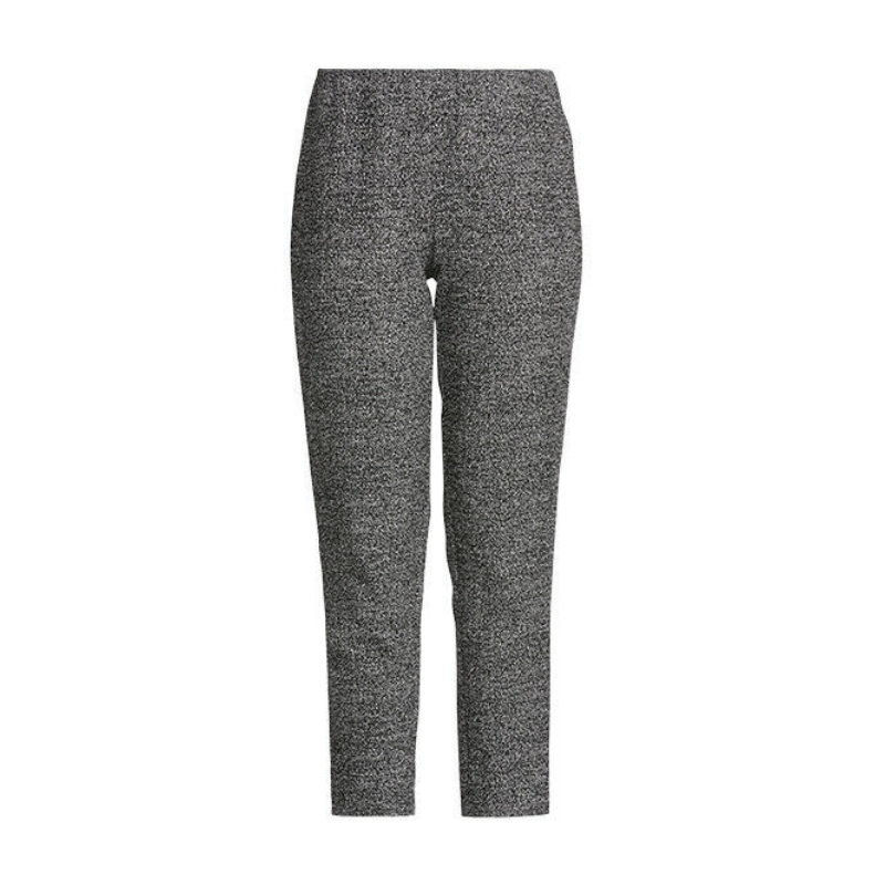 NNT Womens Textured Tweed Elastic Slim Pants Waistband Hidden Zip Pant CAT3NW- Bannav S Bannav LLC