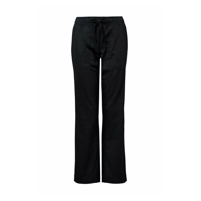 NNT Womens Black Chef Pants Elastic Waistband Drawstring Polycotton Pant CAT3S8- Bannav S Bannav LLC