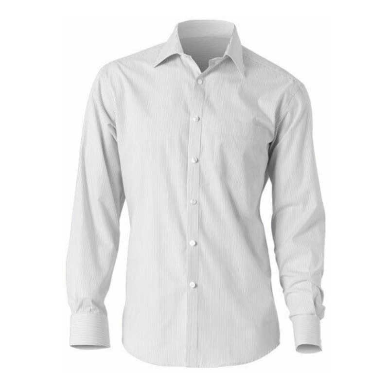 NNT Mens Cotton Shirt Fine Stripe Long Sleeve Cutaway Collar Business CATD1D- Bannav S Bannav LLC