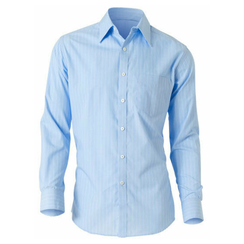 NNT Mens Formal Cotton Blend Stripe Long Sleeve Busines Shirt Classic Fit CATD10- Bannav S Bannav LLC