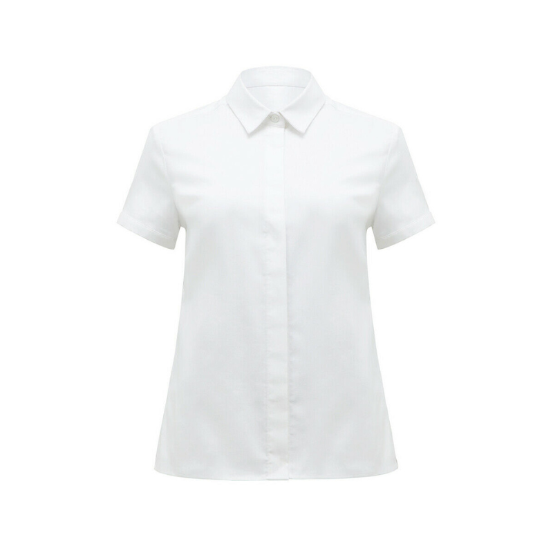 NNT Womens Short Sleeve Formal Shirt Comfort Cotton Blend Business Shirts CATU5G- Bannav S Bannav LLC