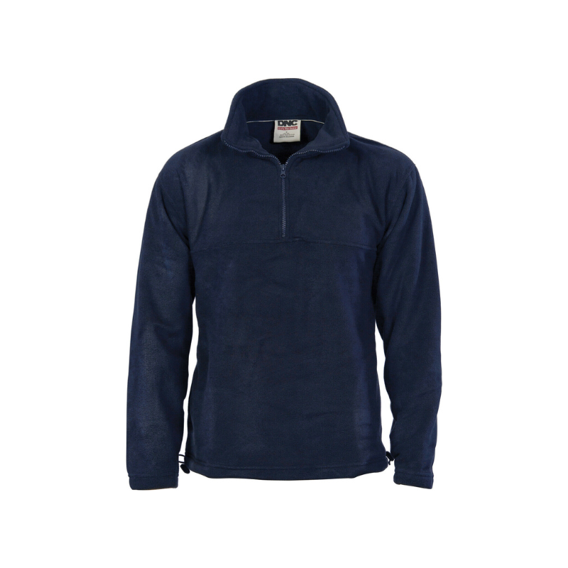 DNC Workwear Unisex Half Zip Polar Fleece Work Warm Winter Comfort Safety 5321- Bannav S Bannav LLC