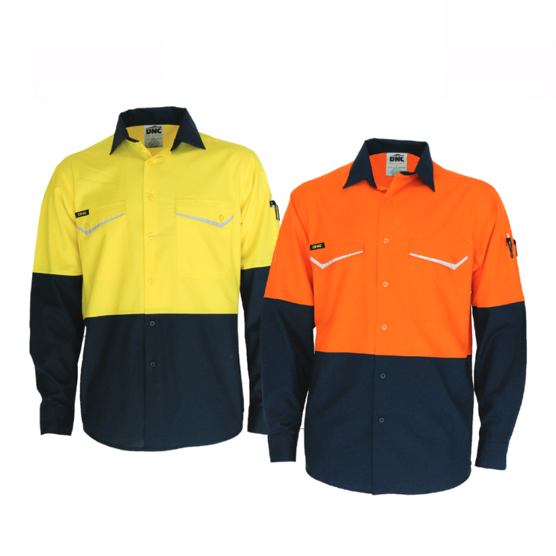 DNC Mens Tradies Two-Tone RipStop Cotton Workwear Lightweight Breathable 3586- Bannav S Bannav LLC