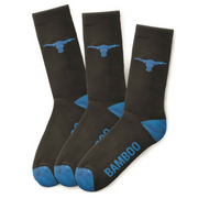 Elwood Mens 3 Pack Workwear Bamboo Crew Sock Cotton Comfy Toe Protect EWD904- Bannav S Bannav LLC