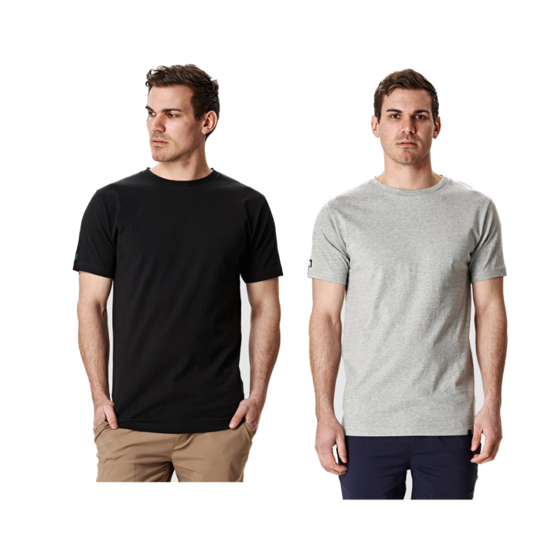 Elwood Mens Basic Tee Combed Cotton  Short Sleeve Stretch T-Shirt Work EWD815- Bannav S Bannav LLC
