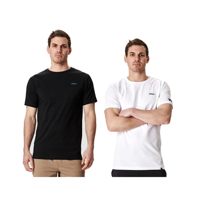 Elwood Mens Corp Tee Cotton Short Sleeve Stretch T-Shirt Work Casual EWD814- Bannav S Bannav LLC