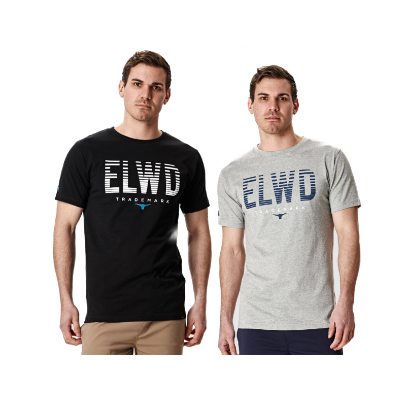 Elwood Mens Slice Tee Cotton Short Sleeve Stretch T-Shirt Work Casual EWD813- Bannav S Bannav LLC