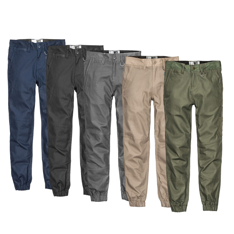 Elwood Women Cuffed Pant Stretch Canvas Elastic Cuff Comfortable Workwear EWD503- Bannav S Bannav LLC