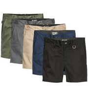 Mens Elwood Work Basic Shorts Stretch Twill Reinforced Pockets Tradie EWD202- Bannav S Bannav LLC