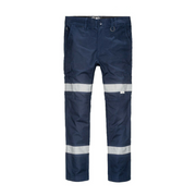 Mens Elwood Work Road Pants Stretch Canvas Phone Pocket Taped Safety Slim EWD106- Bannav S Bannav LLC