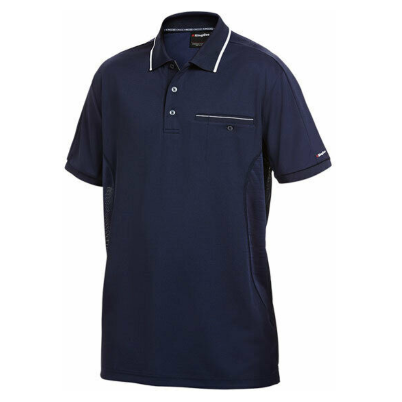 KingGee Mens Workcool Polo Short Sleeve Hyperfreeze Workwear Work Shirt K69789- Bannav S Bannav LLC