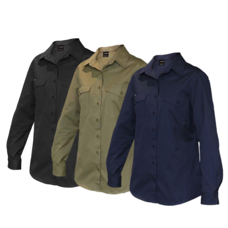 KingGee Womens Workcool 2 Shirt Long Sleeve Lightweight Breathable Work K69880- Bannav S Bannav LLC