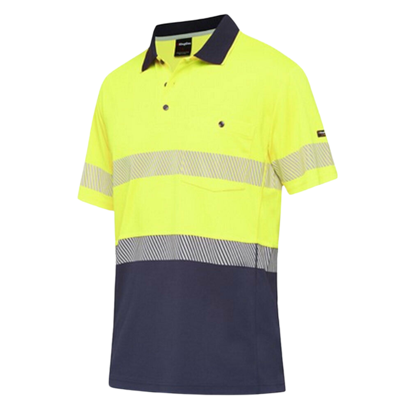 KingGee Men Workcool Hyperfreeze Shirt Top Polo Short Sleeve Taped Work K54215- Bannav S Bannav LLC
