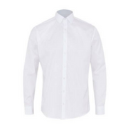 NNT Mens Stretch Twill Long Sleeve Shirt Classic Fit White Button Shirt CATJCB- Bannav S Bannav LLC