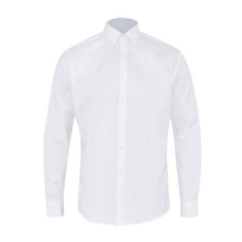 NNT Mens Stretch Twill Long Sleeve Shirt Classic Fit White Button Shirt CATJCB- Bannav S Bannav LLC