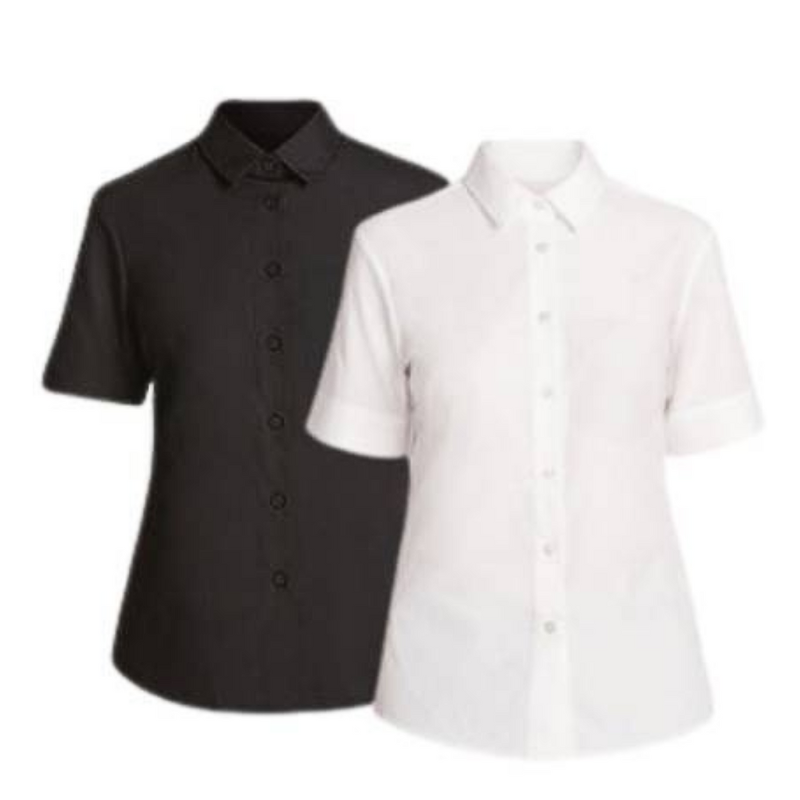 NNT Womens Short Sleeve Shirt Classic Fit Collared Business Shirt CATU8H- Bannav S Bannav LLC