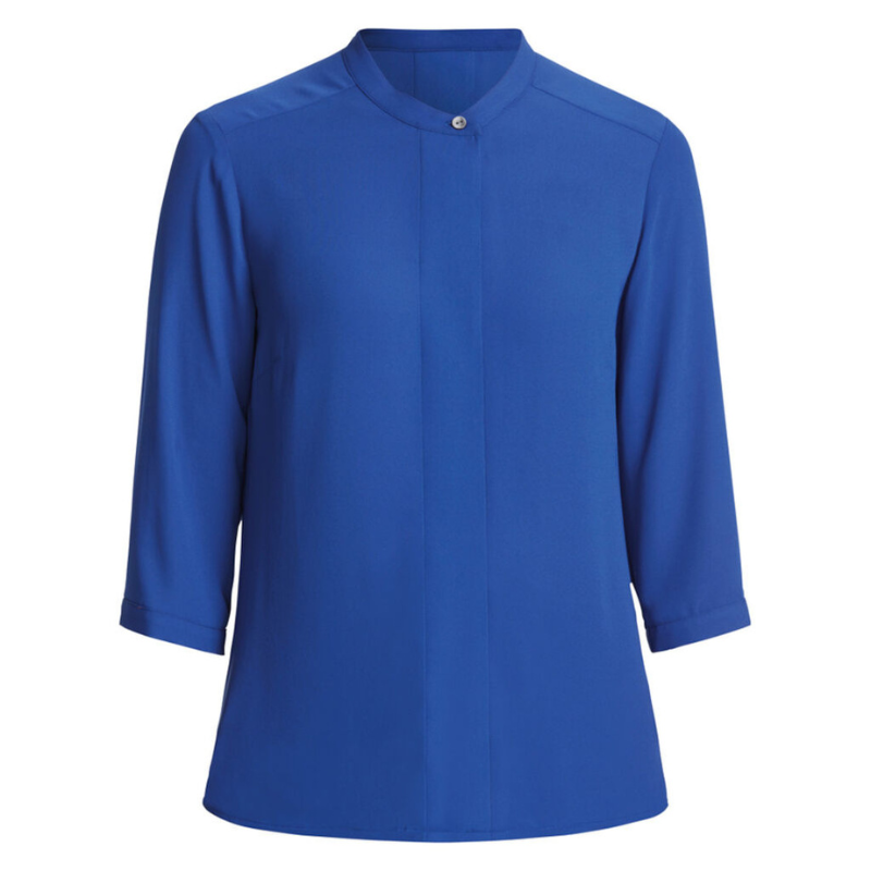 NNT Womens Anti Stain Georgette 3/4 Sleeve Blouse Mandarin Collar Classic CATU5W- Bannav S Bannav LLC