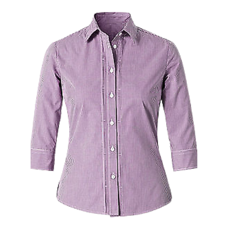 NNT Mens Gingham 3/4 SLV Tuck Shirt Pleated Button Collared Sleeve CAT9Q9- Bannav S Bannav LLC