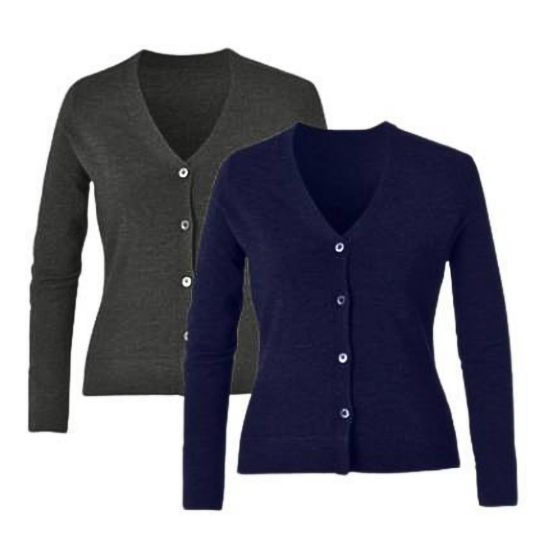 NNT Womens Pure Wool V-Neck Button Up Cardigan Classic Fit CAT518- Bannav S Bannav LLC