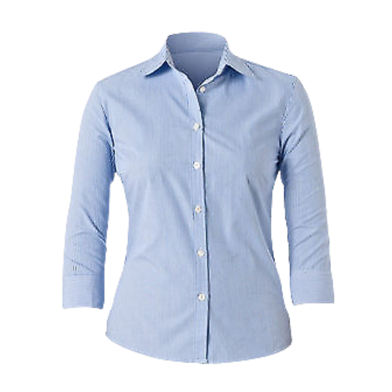 NNT Mens Cotton Blend Balance Stripe 3/4 Sleeve Collared Button Shirt CAT4K7- Bannav S Bannav LLC