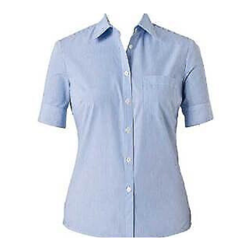 NNT Womens Cotton Blend Balance Stripe S/S Sction BK Shirt Business Shirt CAT47A- Bannav S Bannav LLC