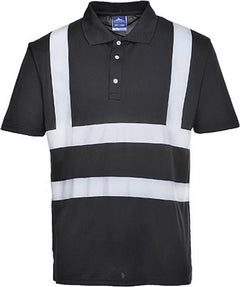 F477 Mens Reflective Iona Work Polo Shirt Navy, 5X-Large- Bannav S Bannav LLC