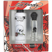 ED HARDY SKULLS & ROSES by Christian Audigier EDT SPRAY 1 OZ & DEODORANT SPRAY 6 OZ