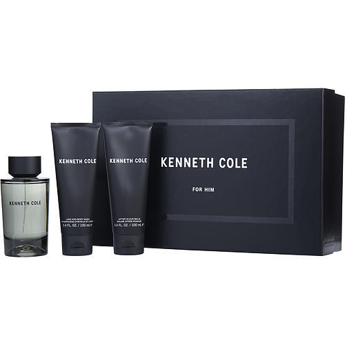 KENNETH COLE FOR HIM by Kenneth Cole EDT SPRAY 3.4 OZ & AFTERSHAVE BALM 3.4 OZ & HAIR & BODY WASH 3.4 OZ