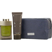 BVLGARI MAN WOOD ESSENCE by Bvlgari EAU DE PARFUM SPRAY 3.4 OZ & AFTERSHAVE BALM 3.4 OZ & POUCH