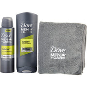 Dove by Dove Men Care Set-Deodorant Anti Perspirant Spray 5oz + Body Wash 8.45oz + Towel