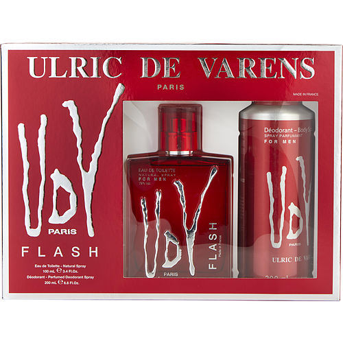 UDV FLASH by Ulric de Varens EDT SPRAY 3.4 OZ & DEODORANT SPRAY 6.8 OZ