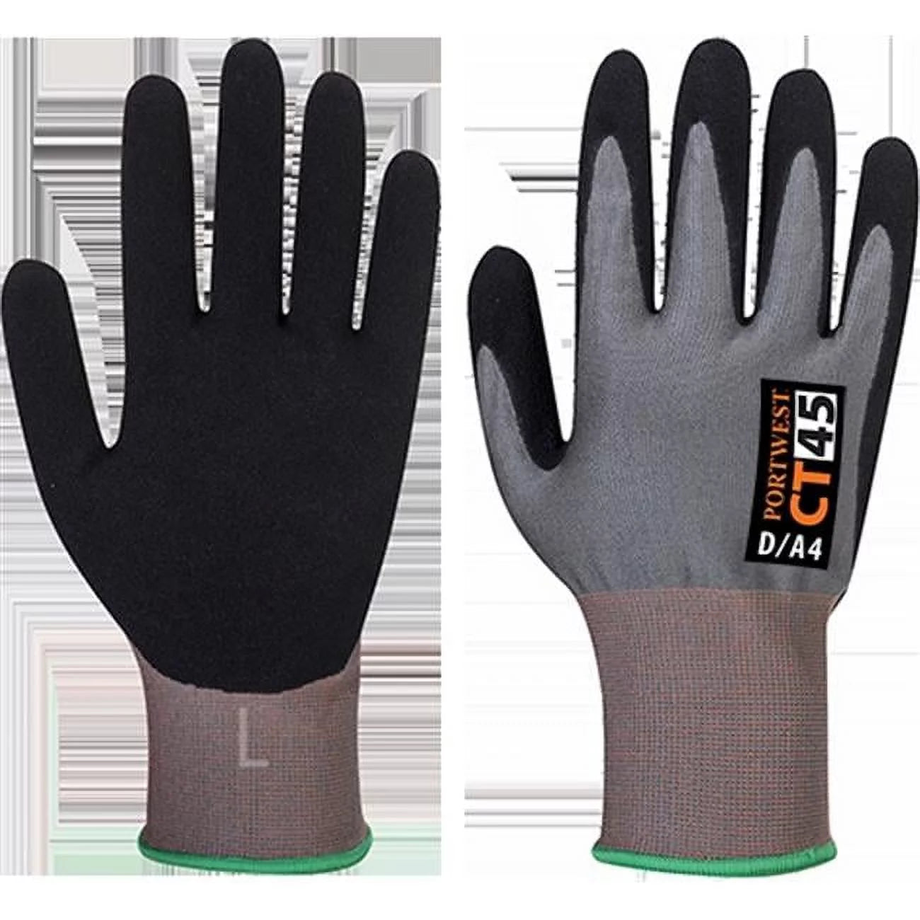 CT45 Cut Resistant D18 Nitrile Work Glove Gray/Black, Medium- Bannav S Bannav LLC