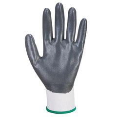 A310 Nitrile Work Gloves Flexible Grip Gray/White, Medium- Bannav S Bannav LLC 