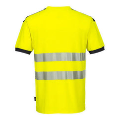 T181 PW3 Hi-Vis Short Sleeve Safety T-Shirt Yellow/Black, Medium- Bannav S Bannav LLC 