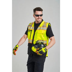 A721 Lightweight anti Impact Nitrile Grip Safety Work Gloves Yellow/Orange, Small- Bannav S Bannav LLC 