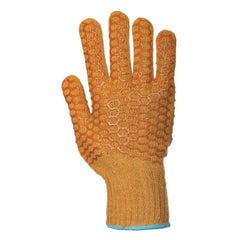 A130 Breathable Flexible Criss Cross Grip Work Gloves Orange, Large- Bannav S Bannav LLC 