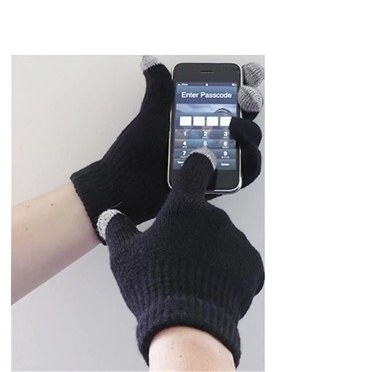 GL16 Touchscreen Knit Glove Black, S/M- Bannav S Bannav LLC 